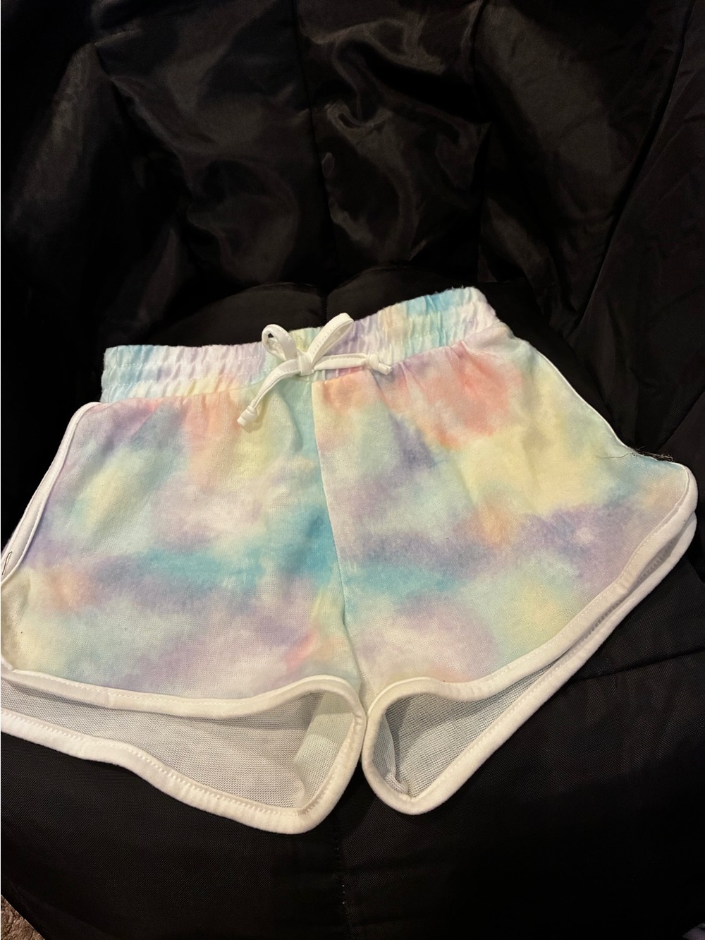 Pastel Tie-Dye Girls Lounge Shorts